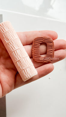 Scribble Line Texture Roller for Polymer Clay Jewelry