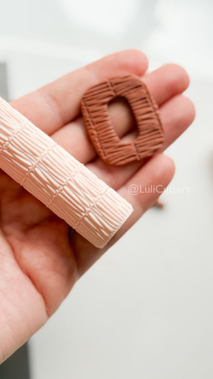 Scribble Line Texture Roller for Polymer Clay Jewelry
