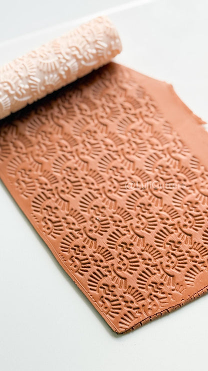 Dainty Eye Pattern: Modern Boho Clay Texture Roller