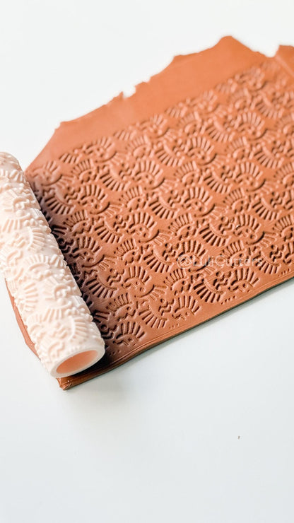 Dainty Eye Pattern: Modern Boho Clay Texture Roller
