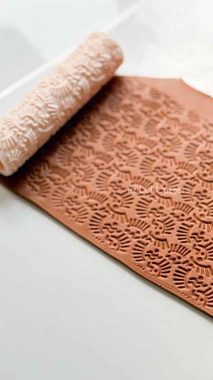 Dainty Eye Pattern: Modern Boho Clay Texture Roller