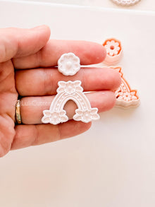 Rainbow Daisy Cutter: Floral Arch Shape for Polymer Clay