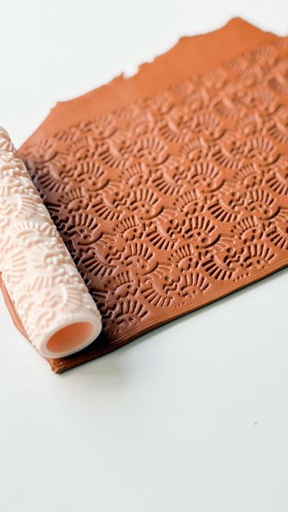 Dainty Eye Pattern Roller: Modern Boho Texture for Polymer Clay