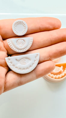 Summer Trio Cutter: Sun, Shell, Fish Designs for Polymer Clay