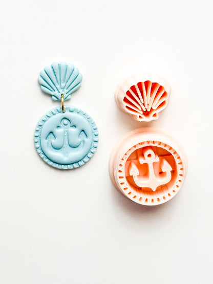 Anchor Shell Duo Cutter: Shell and Medallion Designs for Polymer Clay