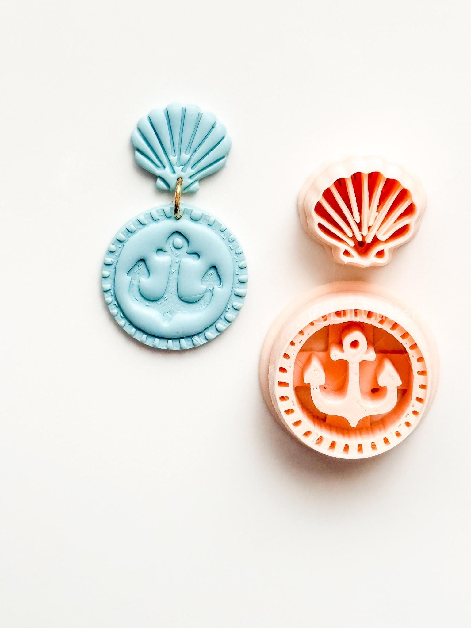Anchor Shell Duo Cutter: Shell and Medallion Designs for Polymer Clay