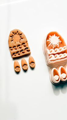 Bohemian Sun Dangle Cutter: Shells with Celestial Frame for Polymer Clay