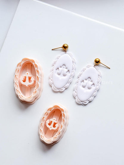 Framed Anchor Cutter: Scalloped Marine Design for Polymer Clay
