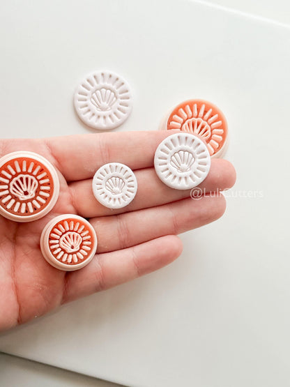 Shell Halo Cutter | Round Seashell Earring Shape for Polymer Clay