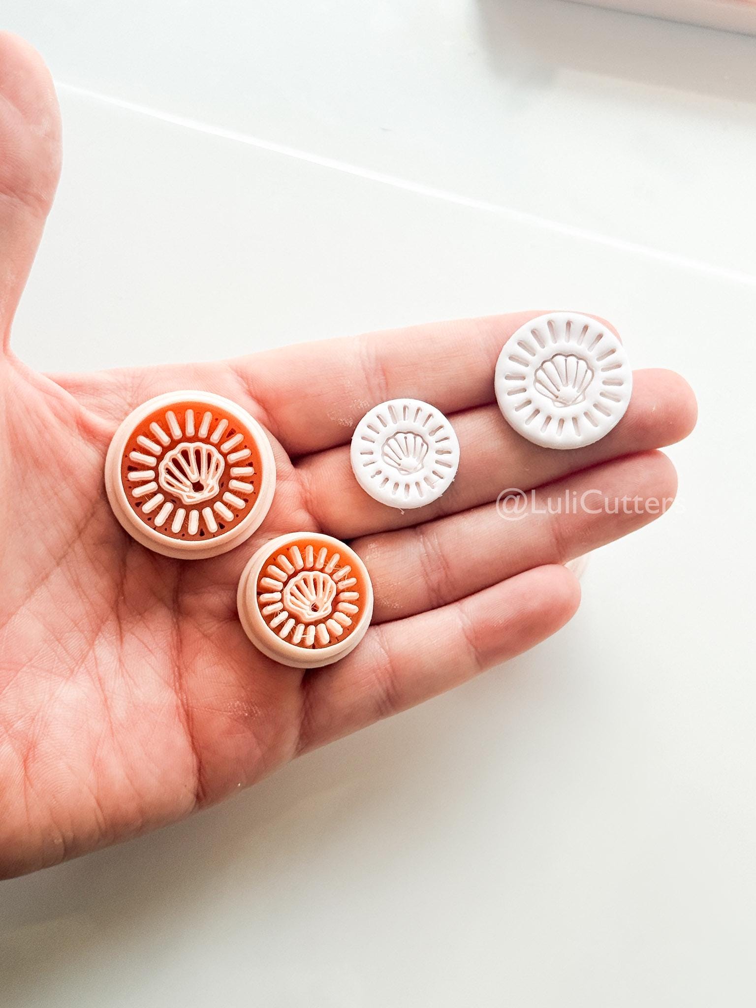 Shell Halo Cutter | Round Seashell Earring Shape for Polymer Clay