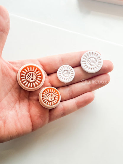Shell Halo Cutter | Round Seashell Earring Shape for Polymer Clay