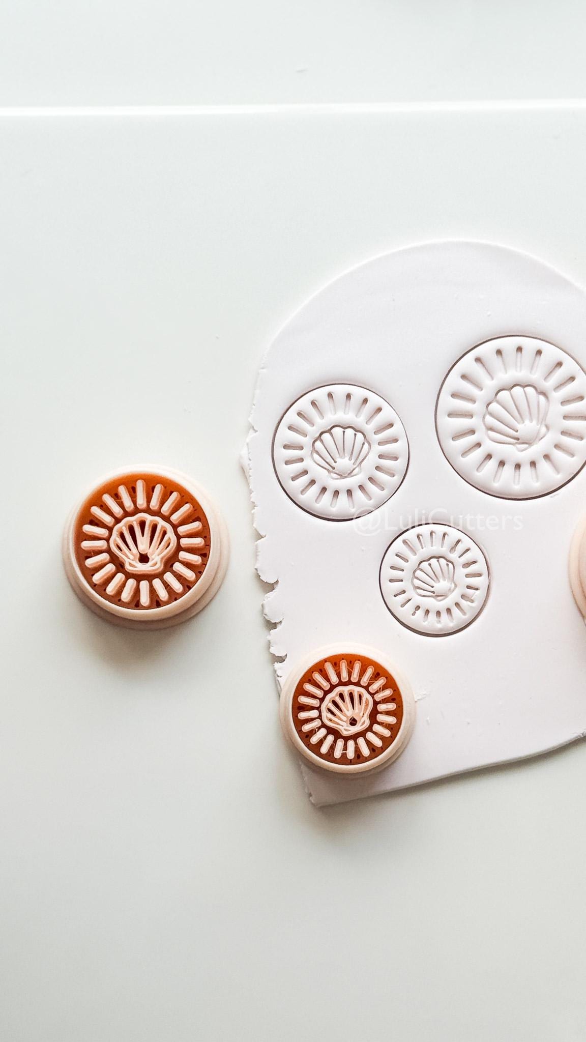 Shell Halo Cutter | Round Seashell Earring Shape for Polymer Clay
