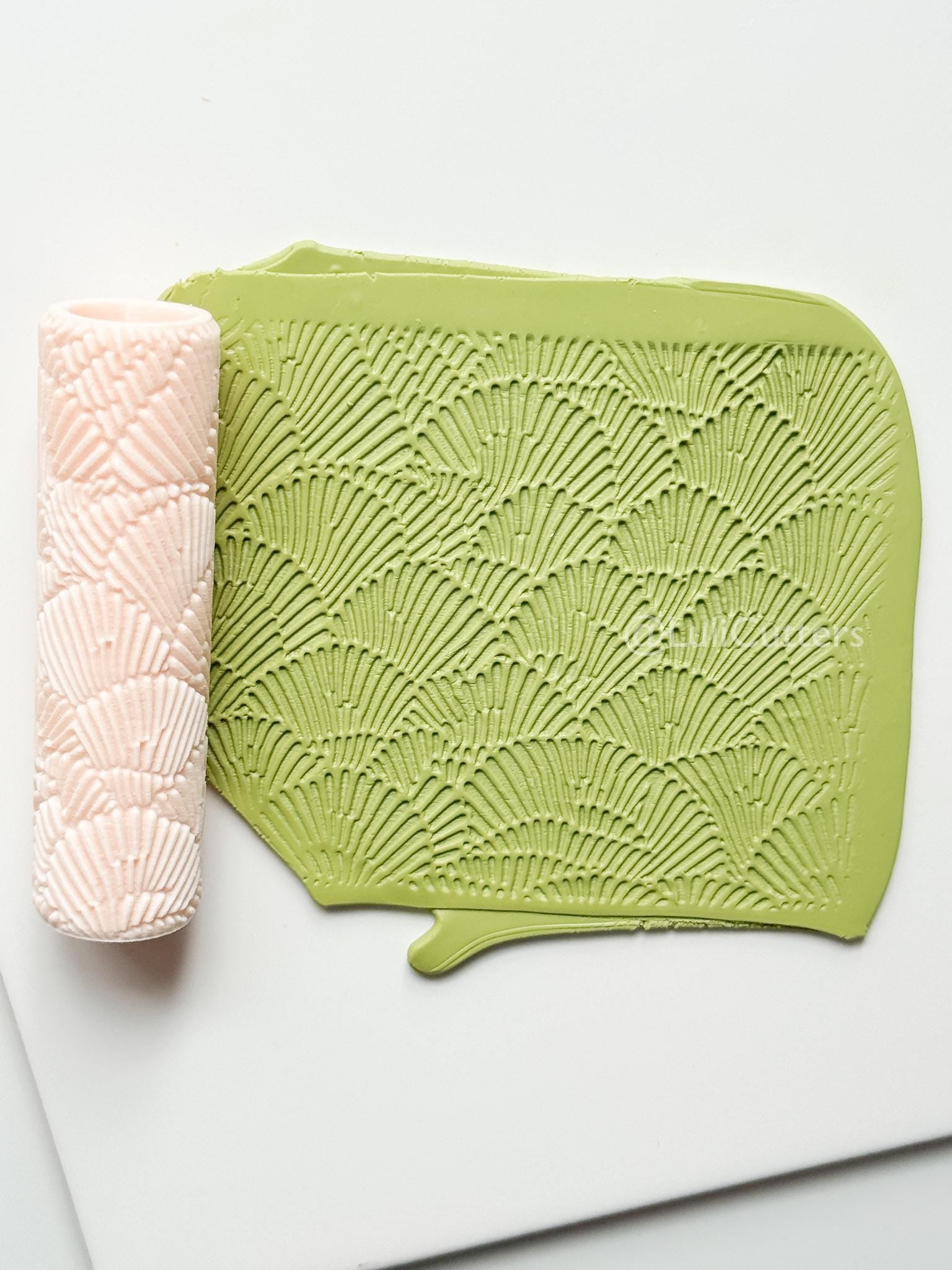 Shell Fan Pattern Texture Roller – Pottery Tool, Crafting Supplies