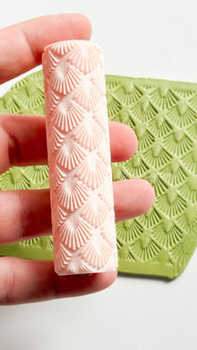 Boho Fan Pattern Texture Roller – Pottery Tool, Crafting Supplies