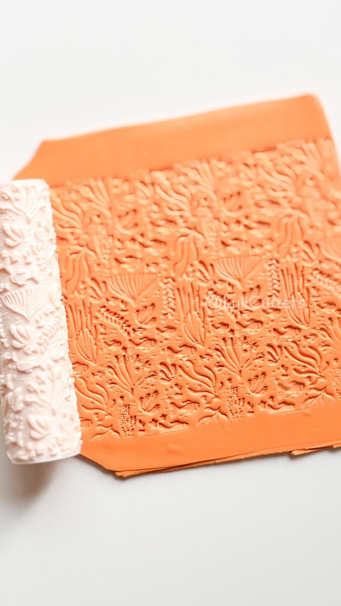 Undersea Ocean Pattern Texture Roller – Pottery Tool, Crafting Supplies