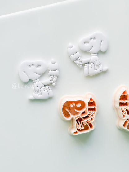 Charlie's Dog Ice Cream Cutter: Canine with Gelato in Summer for Polymer Clay