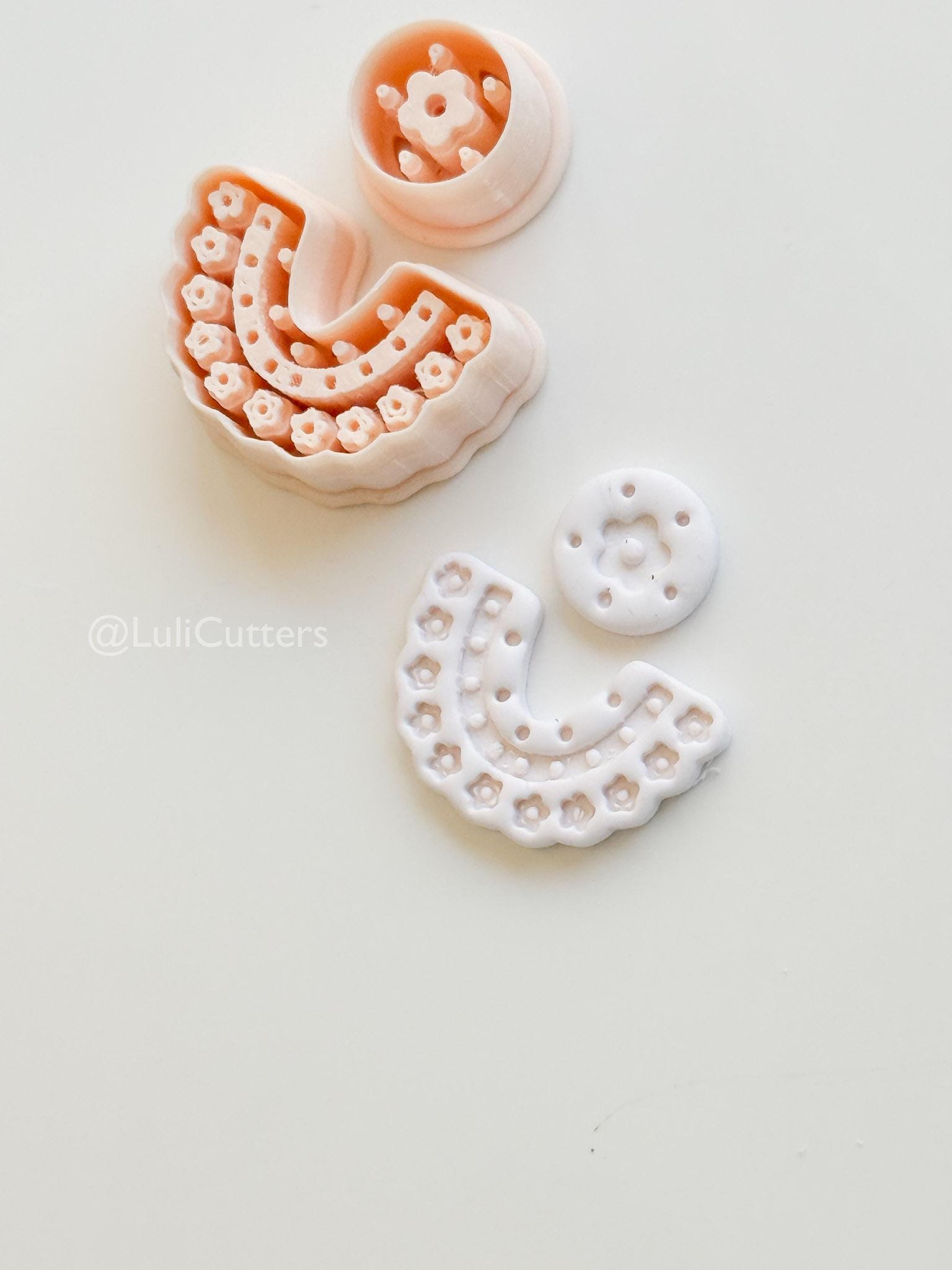 Boho Bib Cutter: Floral Collar and Circle for Polymer Clay
