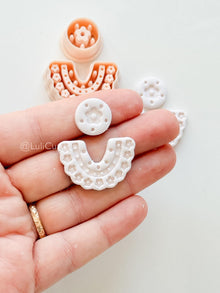 Boho Bib Cutter: Floral Collar and Circle for Polymer Clay