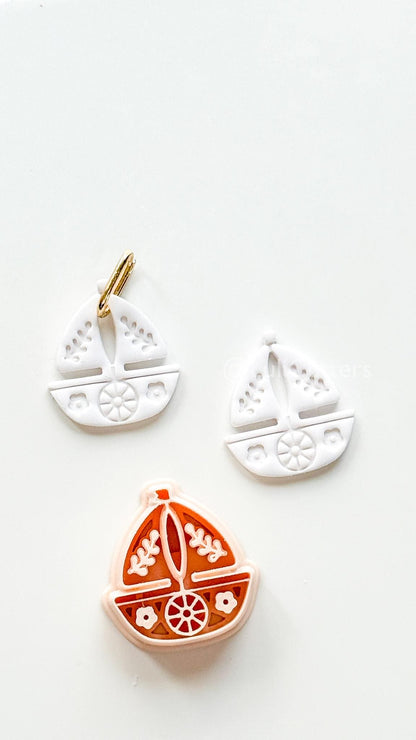 Blossom Boat Cutter: Floral Sailboat Design for Polymer Clay