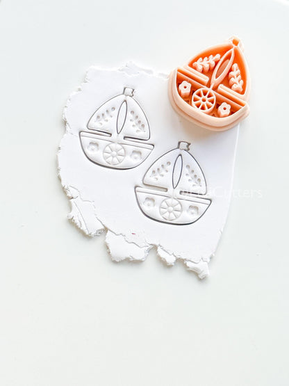 Blossom Boat Cutter: Floral Sailboat Design for Polymer Clay