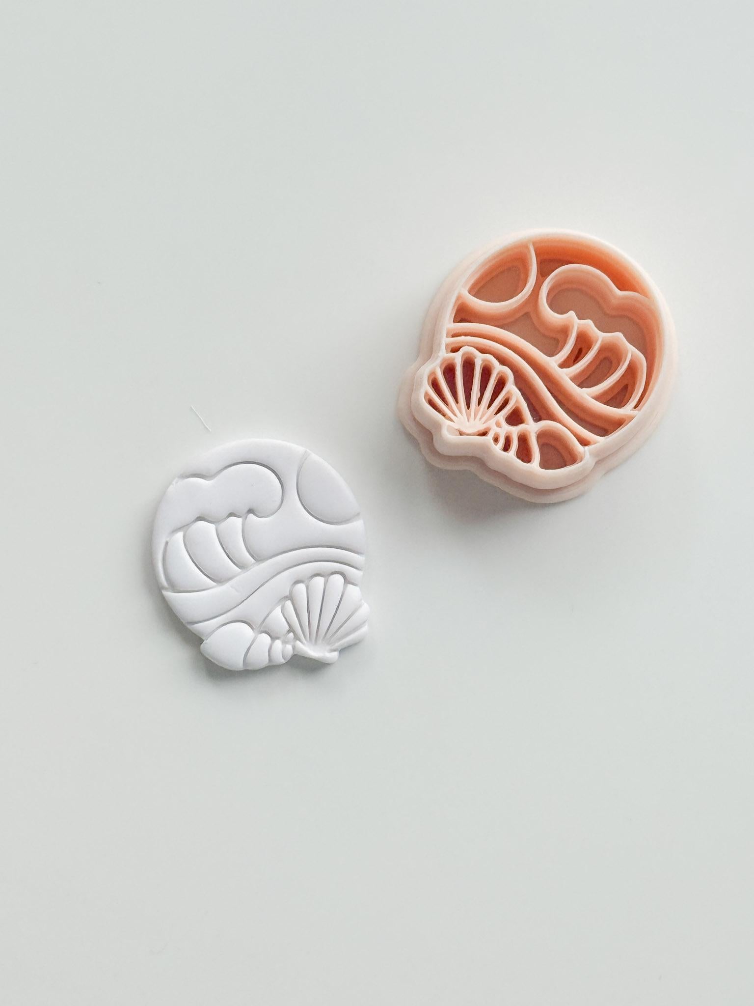 The Beach Day Cutter: Wave and Shell Design for Polymer Clay
