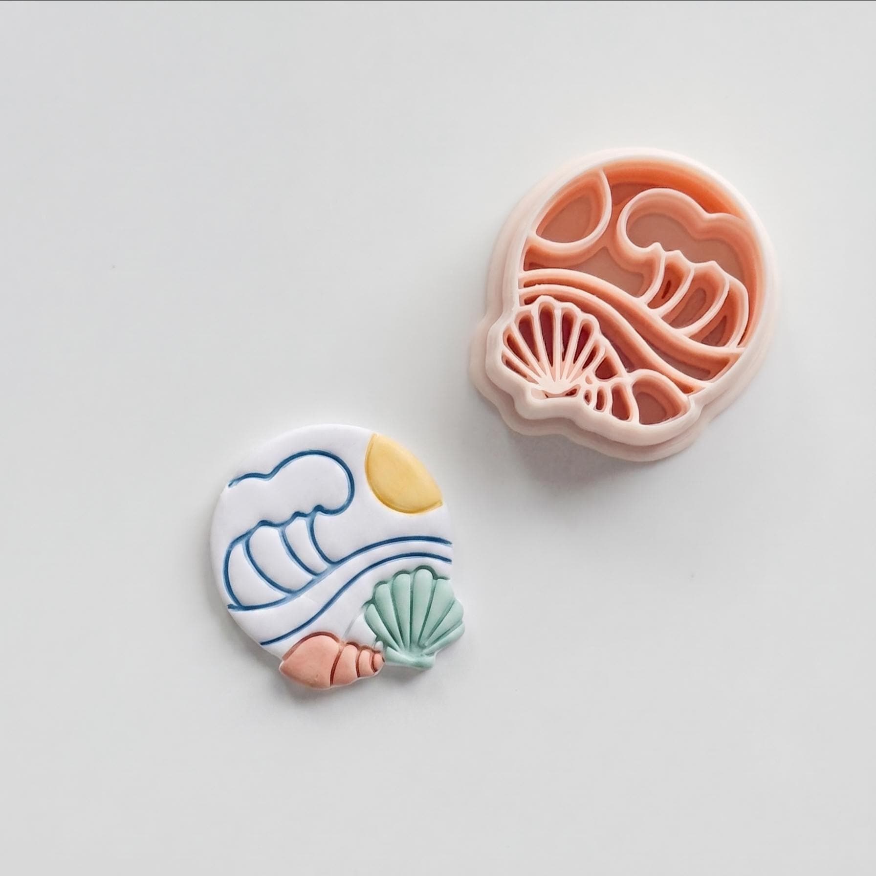 The Beach Day Cutter: Wave and Shell Design for Polymer Clay
