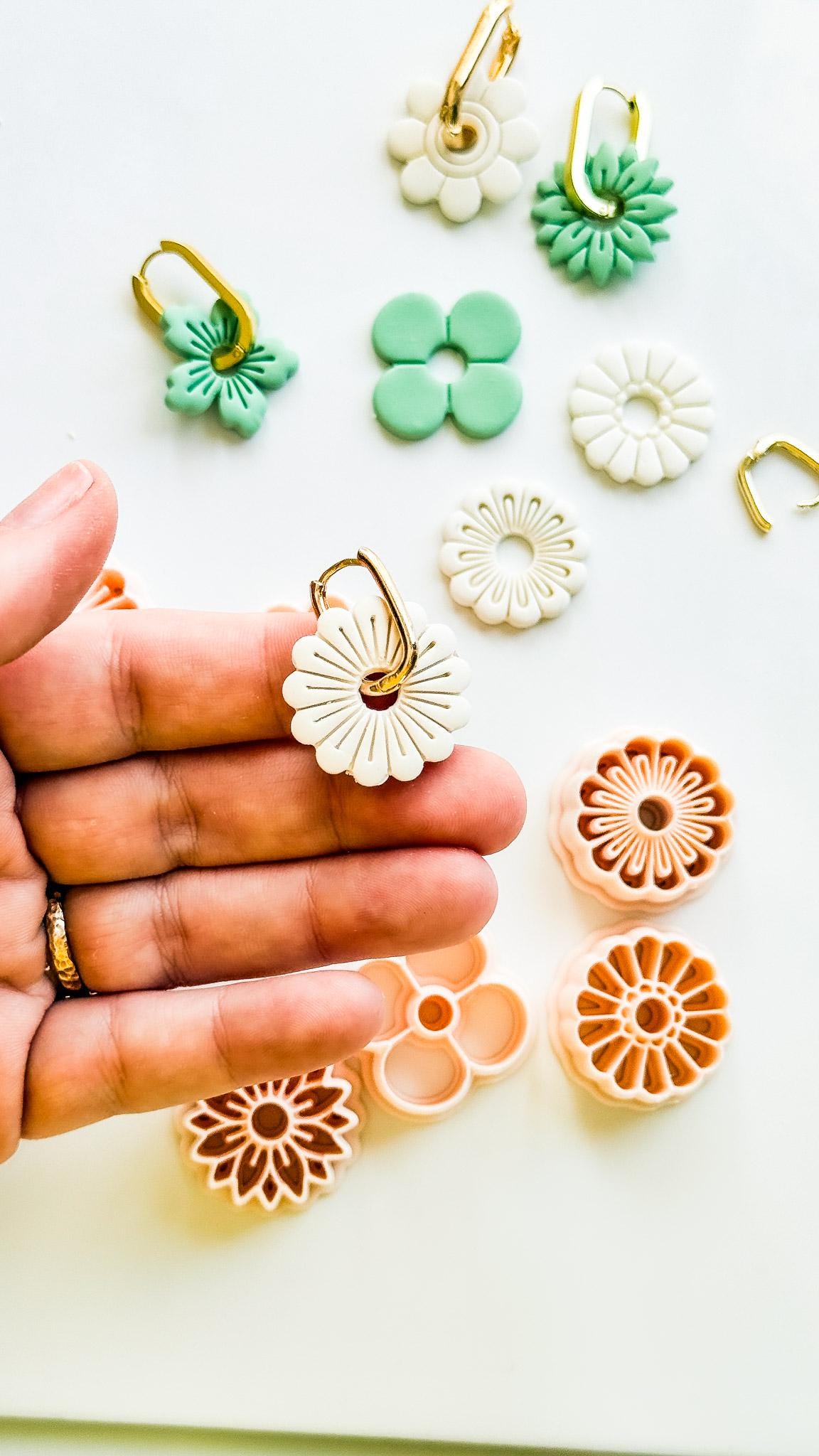Floral Interchangeable Charm Cutters: Flower Petal Shapes for Polymer Clay