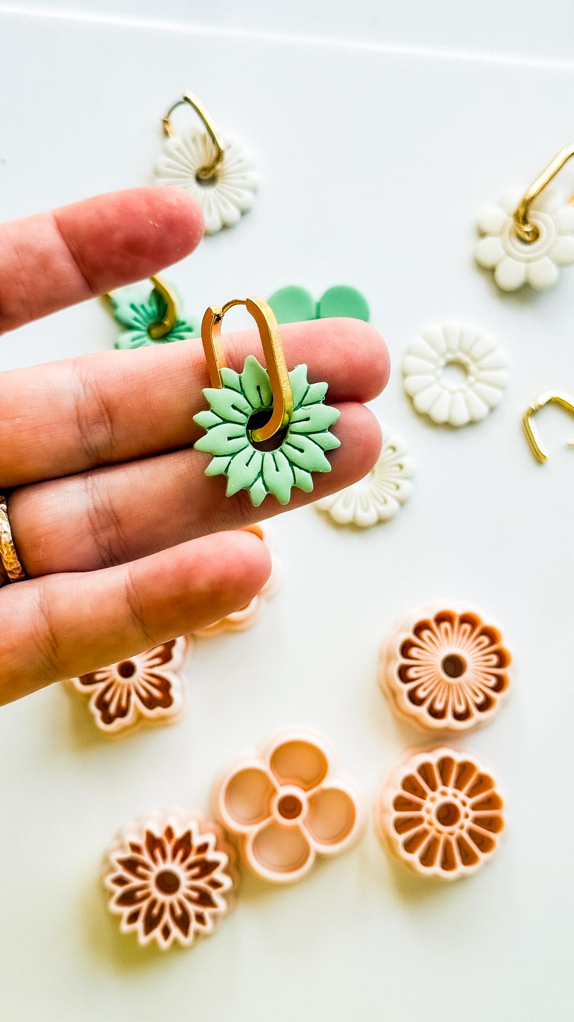 Floral Interchangeable Charm Cutters: Flower Petal Shapes for Polymer Clay