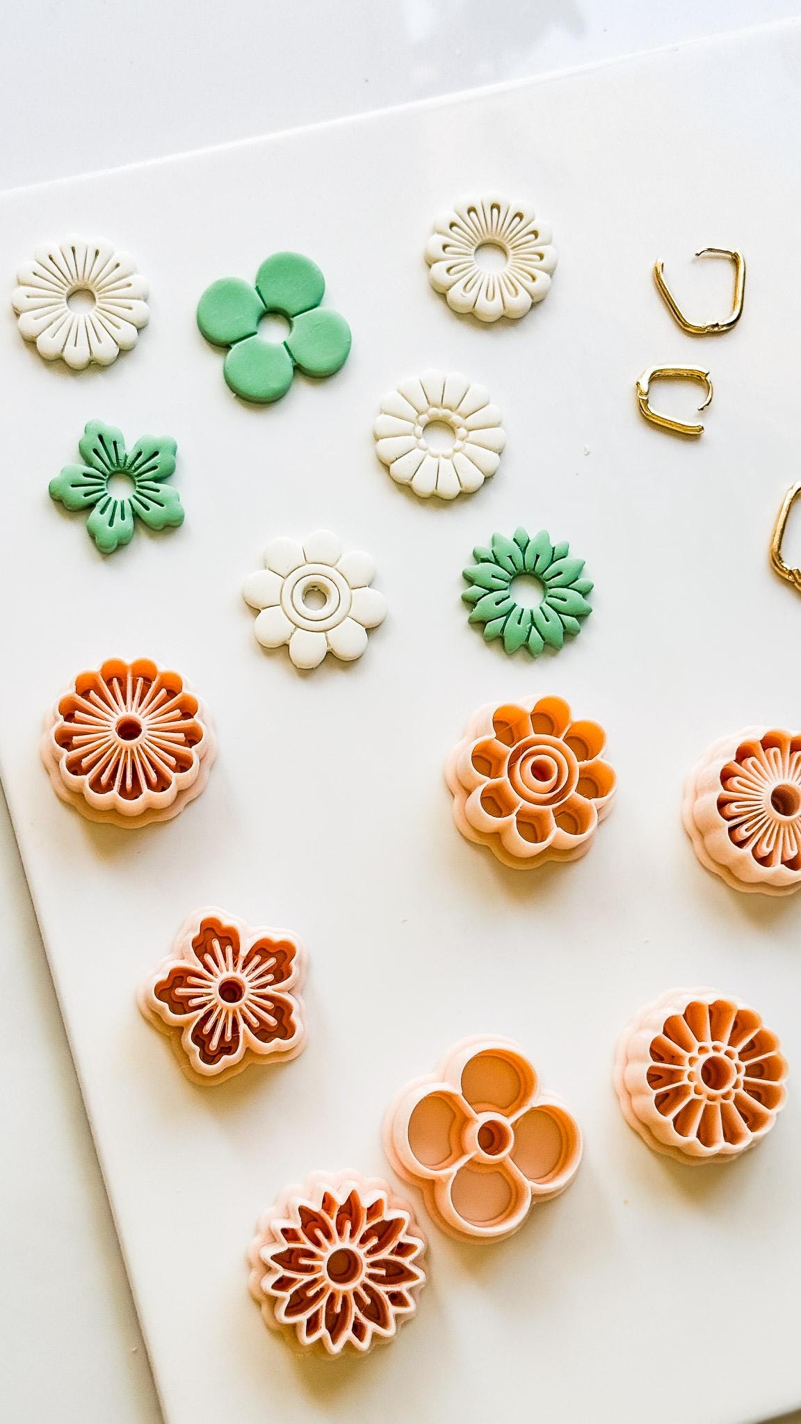 Floral Interchangeable Charm Cutters: Flower Petal Shapes for Polymer Clay