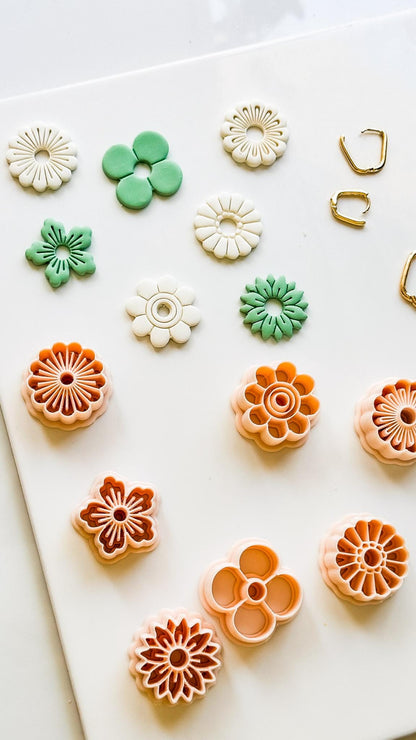 Floral Interchangeable Charm Cutters: Flower Petal Shapes for Polymer Clay