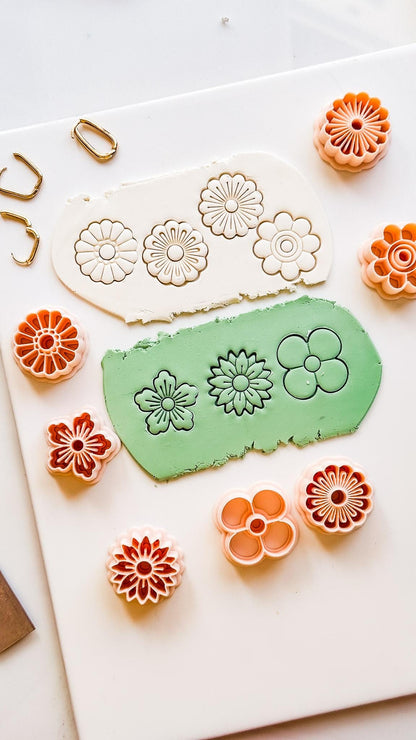 Floral Interchangeable Charm Cutters: Flower Petal Shapes for Polymer Clay