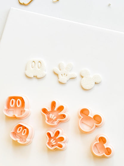Mouse Stud Cutter: Classic Cartoon Character Shape for Polymer Clay