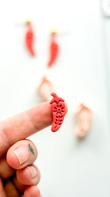 Spicy Floral Pepper Cutter: Decorative Chili Shape for Polymer Clay