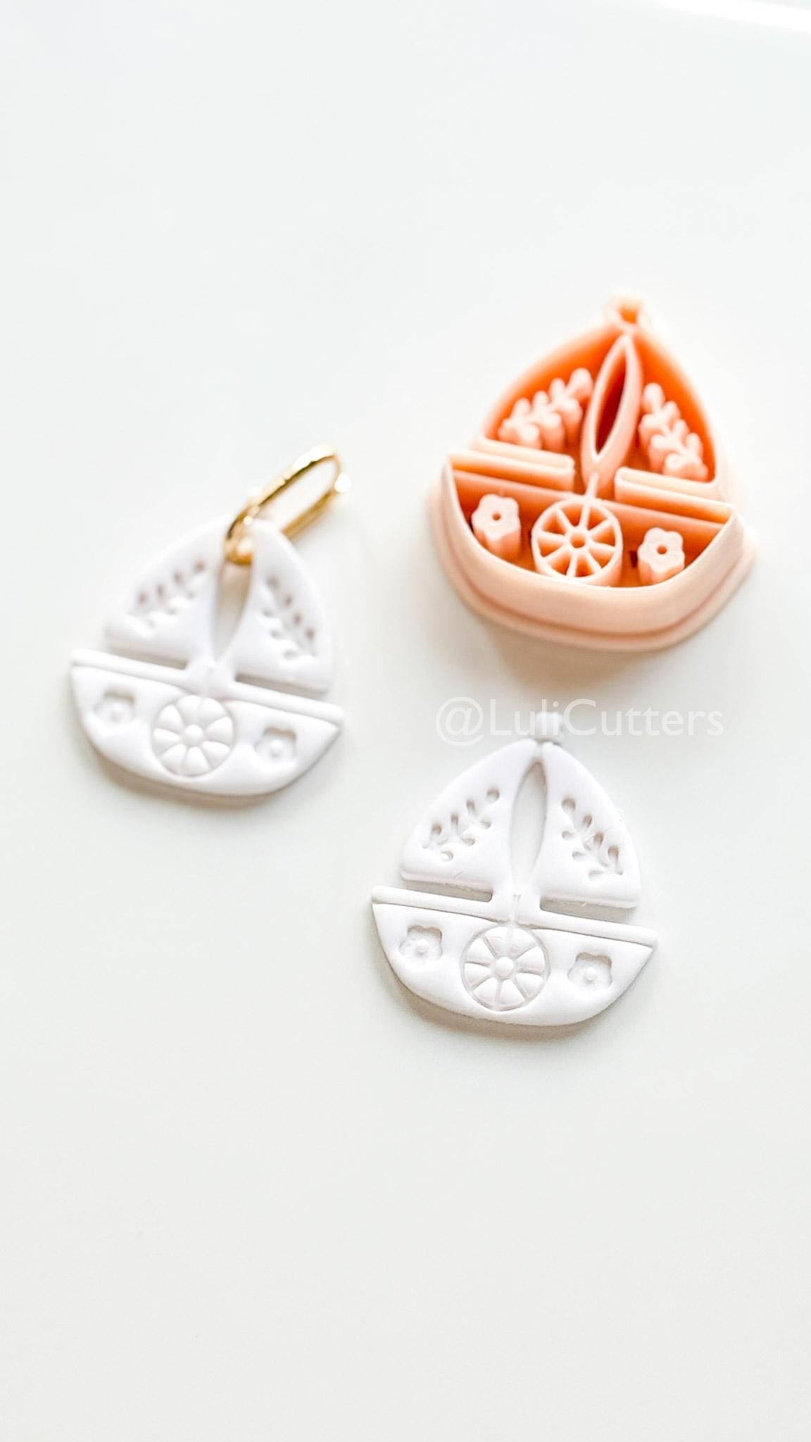 Blossom Boat Cutter: Floral Sailboat Design for Polymer Clay
