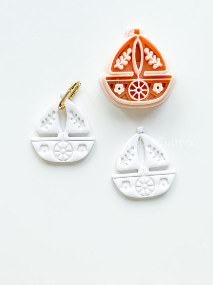 Blossom Boat Cutter: Floral Sailboat Design for Polymer Clay