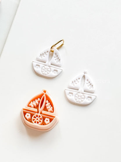 Blossom Boat Cutter: Floral Sailboat Design for Polymer Clay