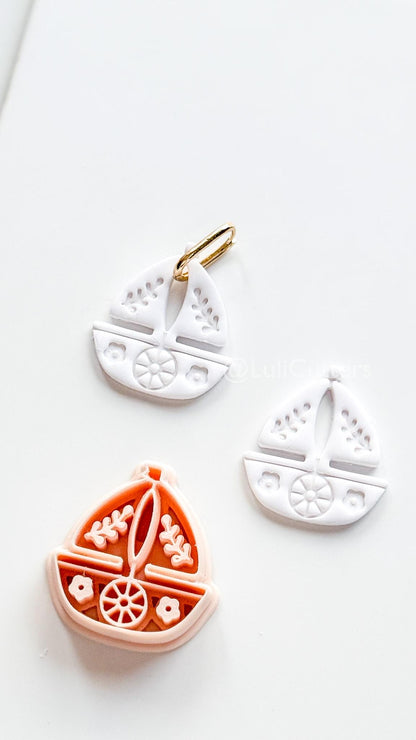 Blossom Boat Cutter: Floral Sailboat Design for Polymer Clay