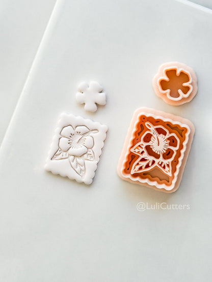 Hibiscus Scalloped Cutter: Detailed Flower & Geometric Shapes for Polymer Clay