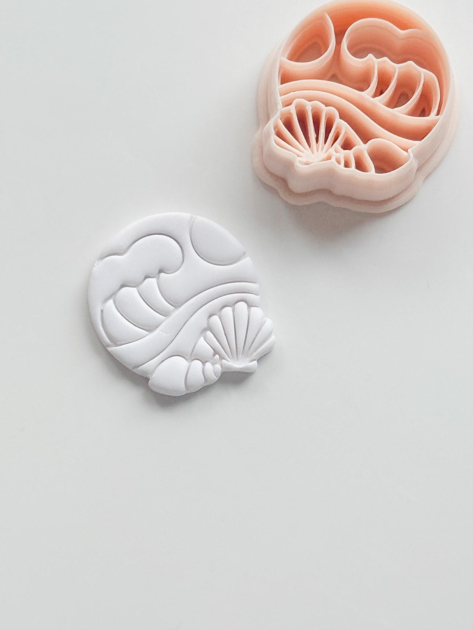The Beach Day Cutter: Wave and Shell Design for Polymer Clay