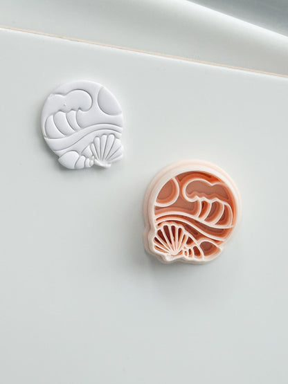 The Beach Day Cutter: Wave and Shell Design for Polymer Clay