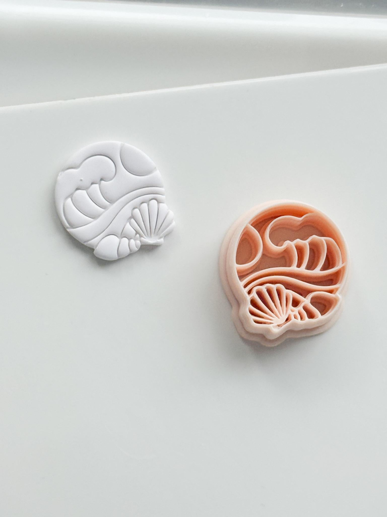 The Beach Day Cutter: Wave and Shell Design for Polymer Clay