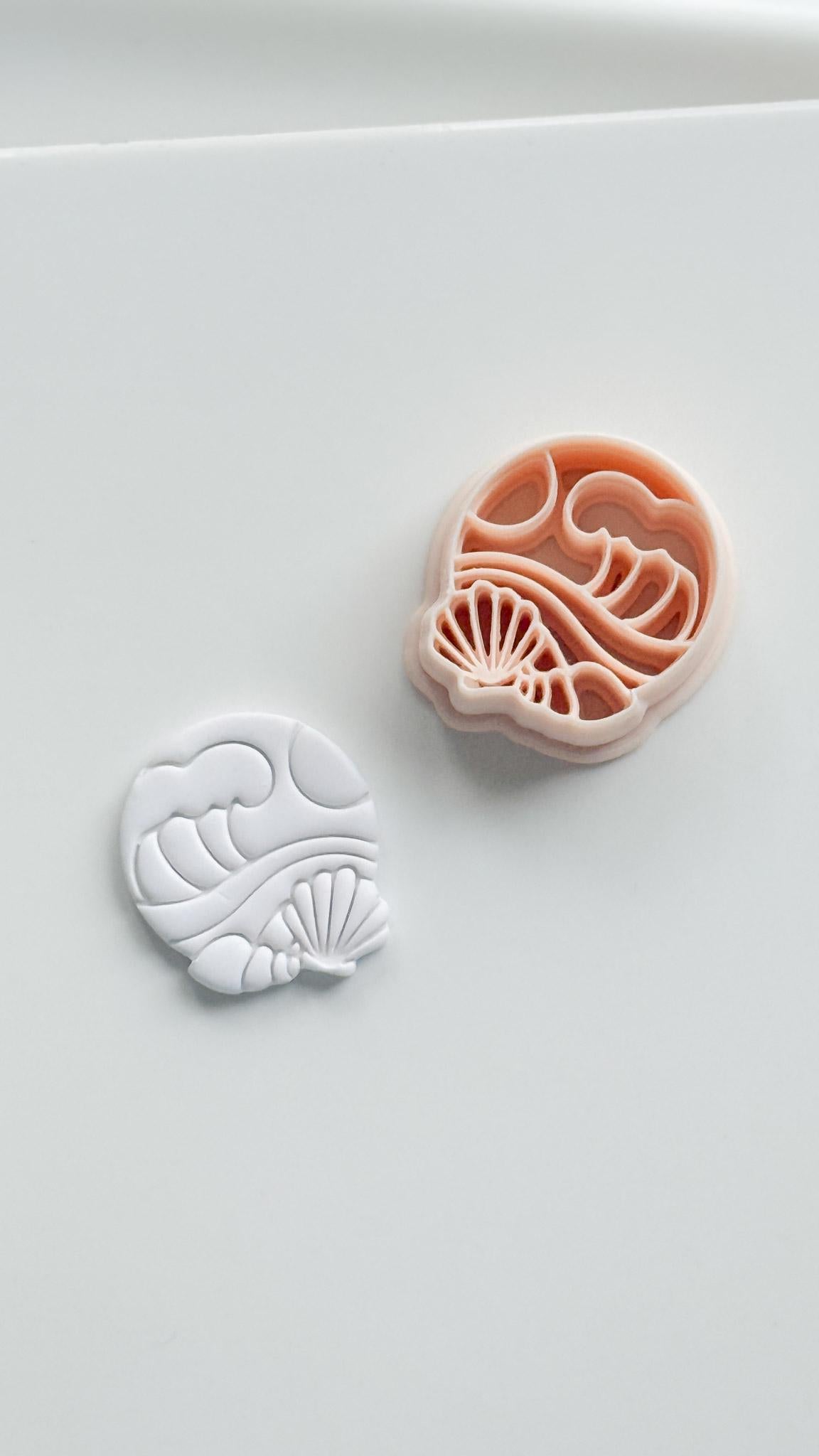 The Beach Day Cutter: Wave and Shell Design for Polymer Clay