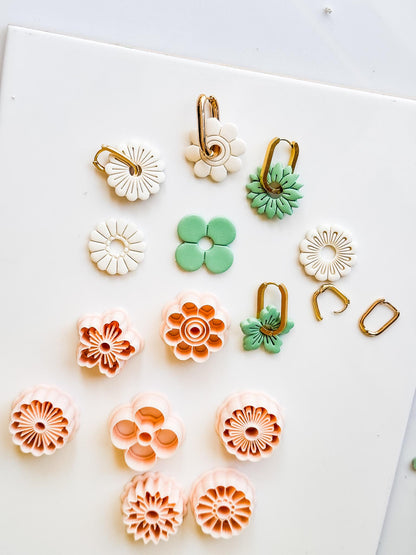 Floral Interchangeable Charm Cutters: Flower Petal Shapes for Polymer Clay