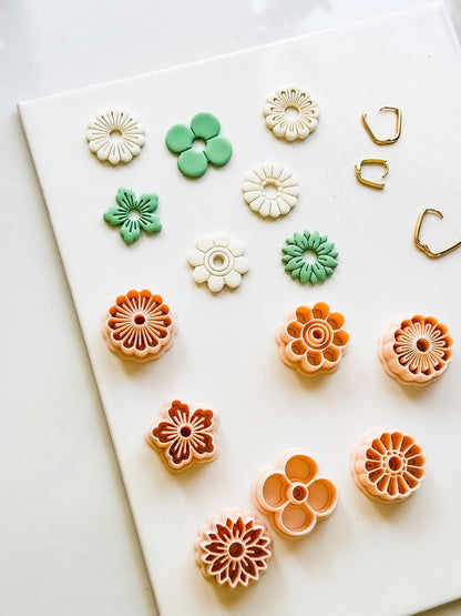 Floral Interchangeable Charm Cutters: Flower Petal Shapes for Polymer Clay