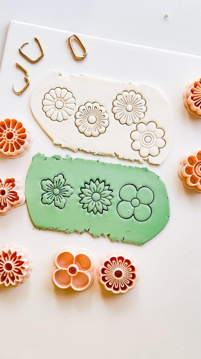 Floral Interchangeable Charm Cutters: Flower Petal Shapes for Polymer Clay