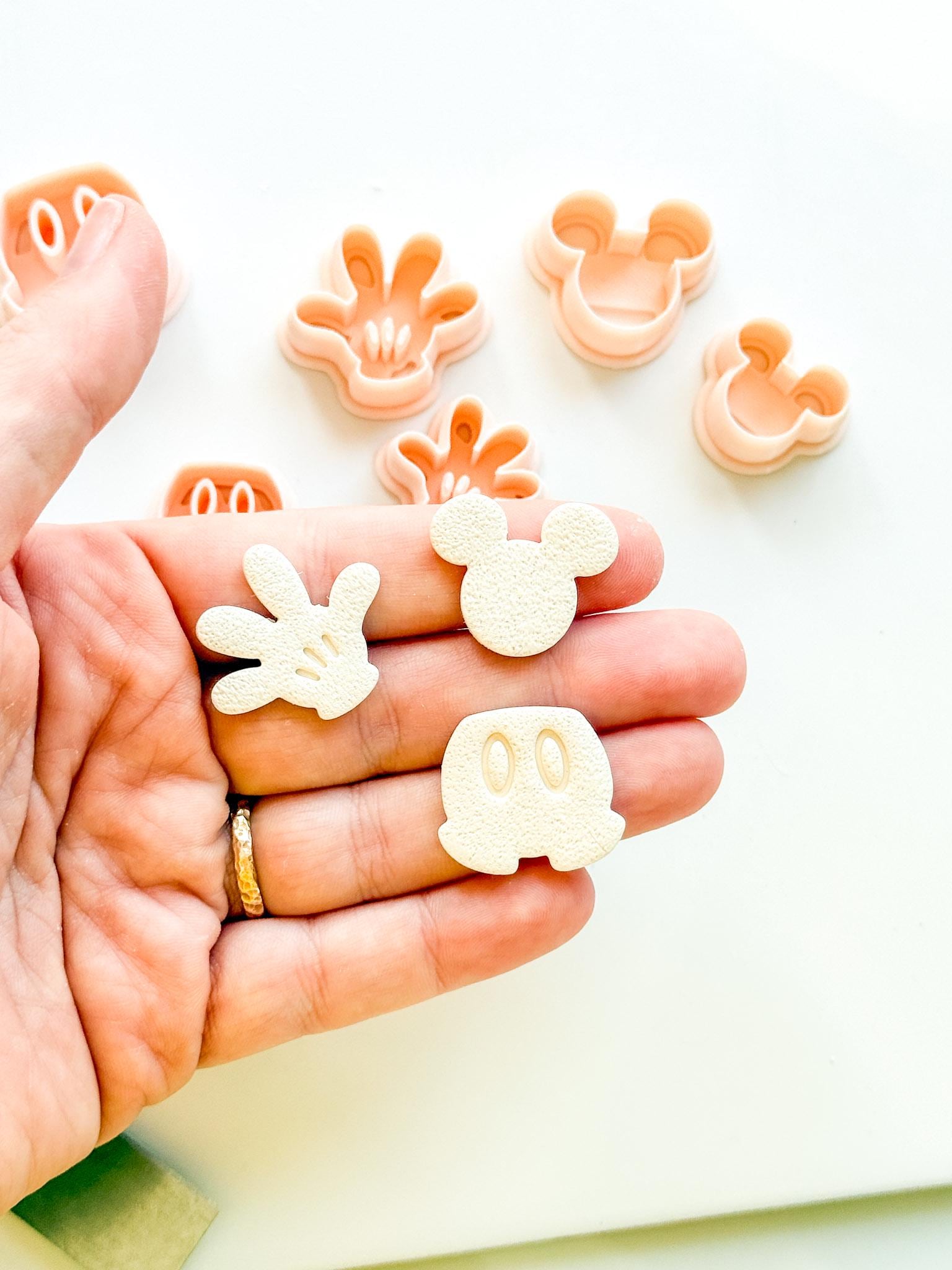 Mouse Stud Cutter: Classic Cartoon Character Shape for Polymer Clay