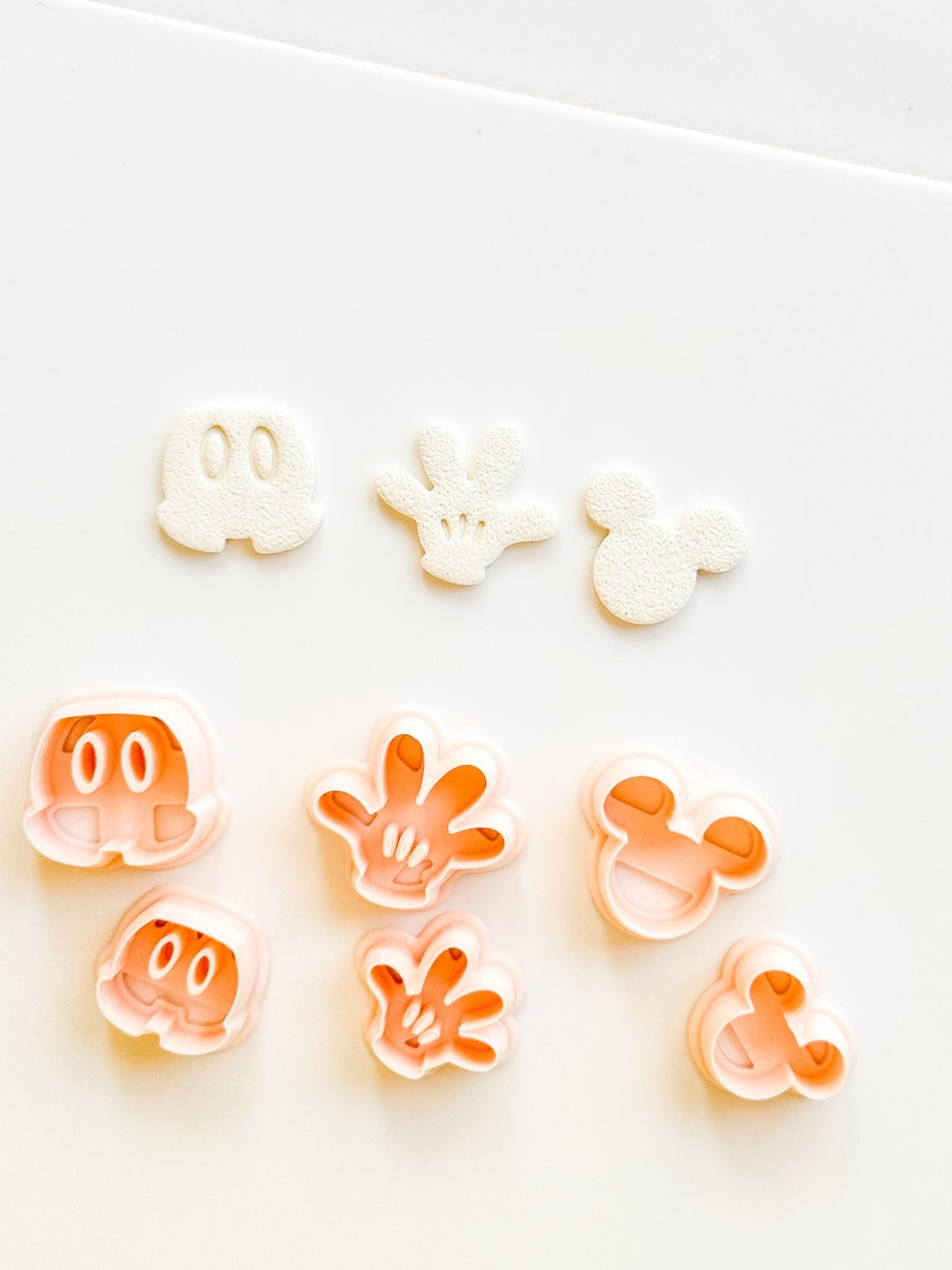 Mouse Stud Cutter: Classic Cartoon Character Shape for Polymer Clay