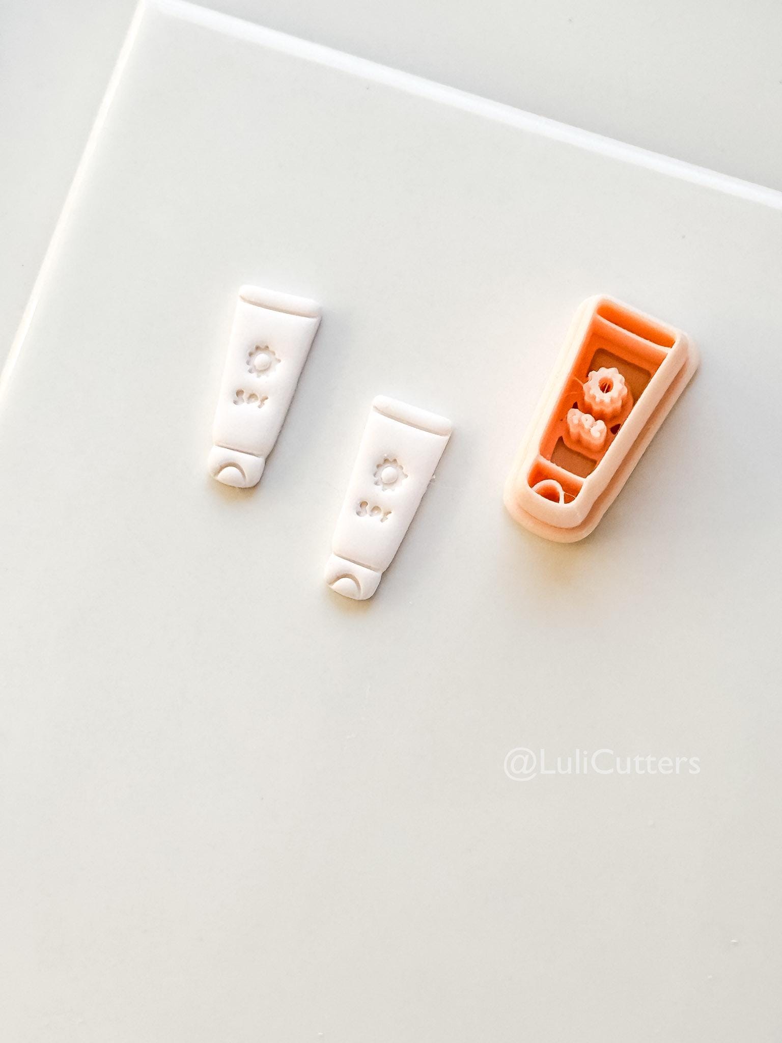SPF Cutter: Sunscreen Bottle Summer Beach Icon for Polymer Clay