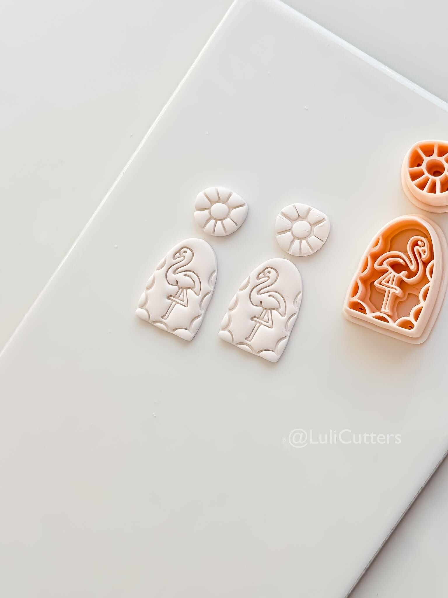 Flamingo Arch Cutter Set: Geometric & Bird Shapes for Polymer Clay