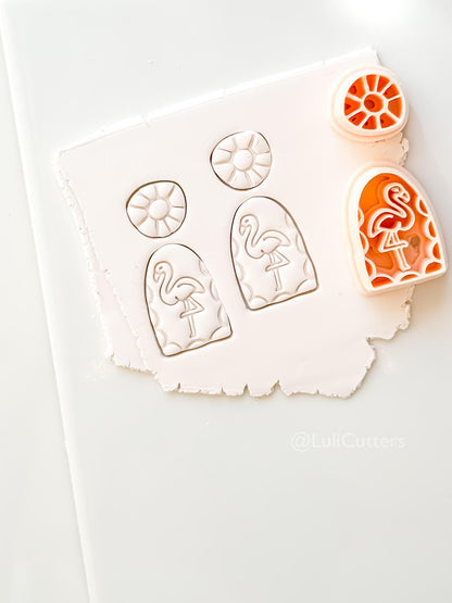 Flamingo Arch Cutter Set: Geometric & Bird Shapes for Polymer Clay